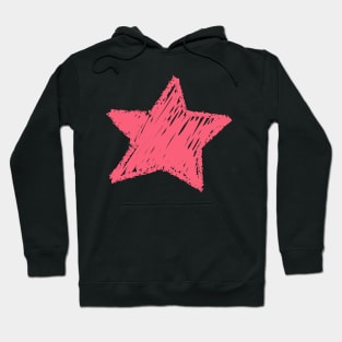 Pink Star Chalkboard Drawing Hoodie